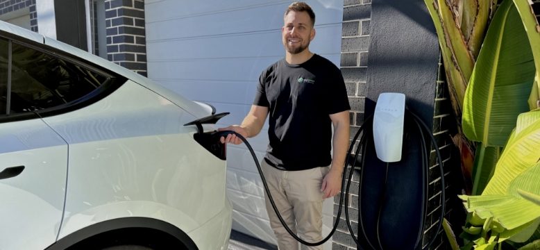 Rick with a completed EV charger installation