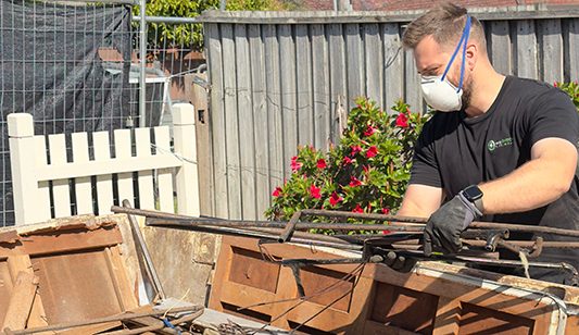 Our electrician rewiring a house in Cronulla
